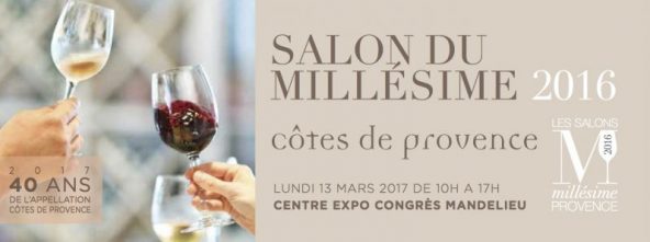 Salon du Millésime Côtes de Provence, Lundi 13 mars à Mandelieu